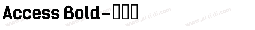 Access Bold字体转换
